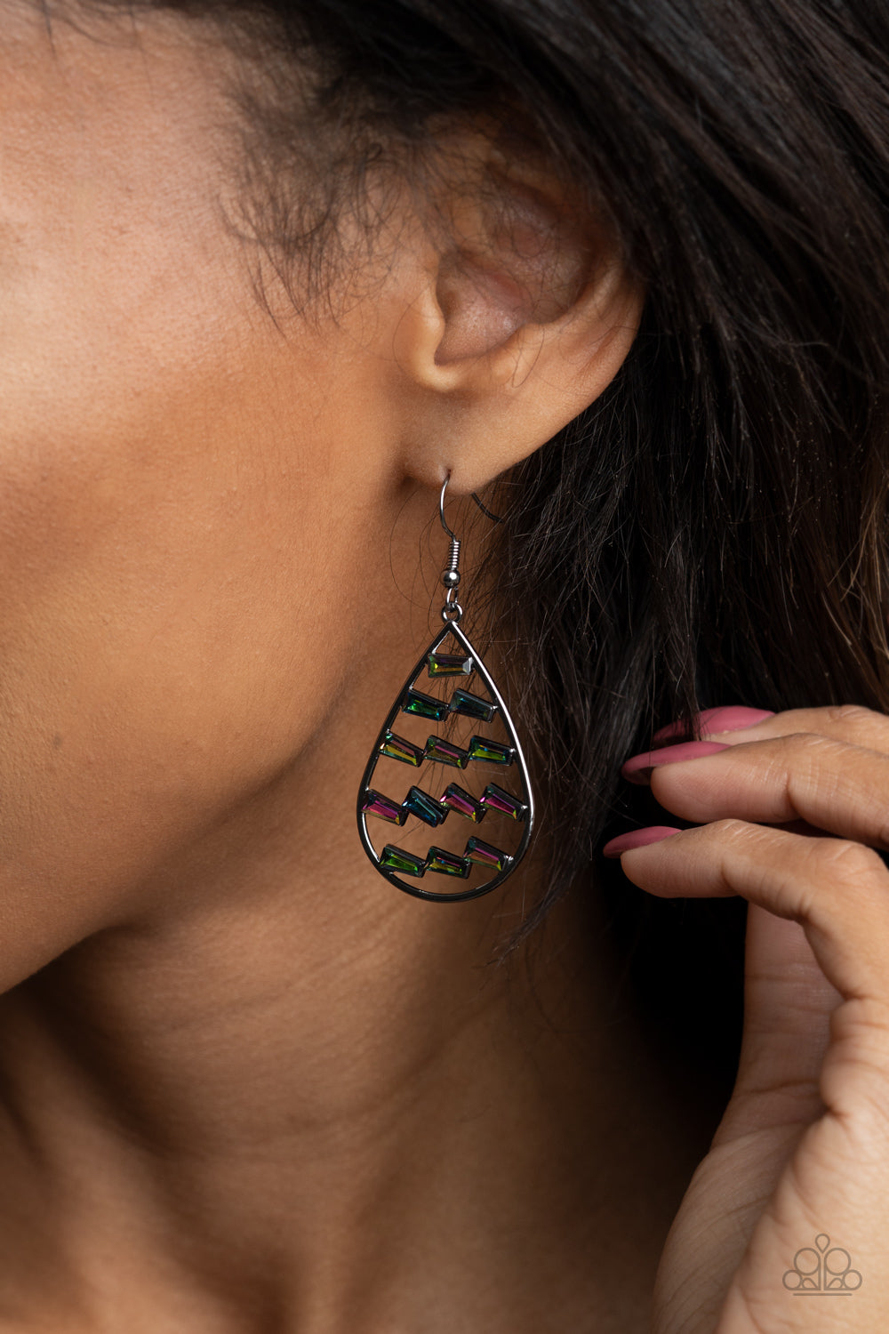 Paparazzi ♥ Glitzy Grit - Multi ♥ Earrings