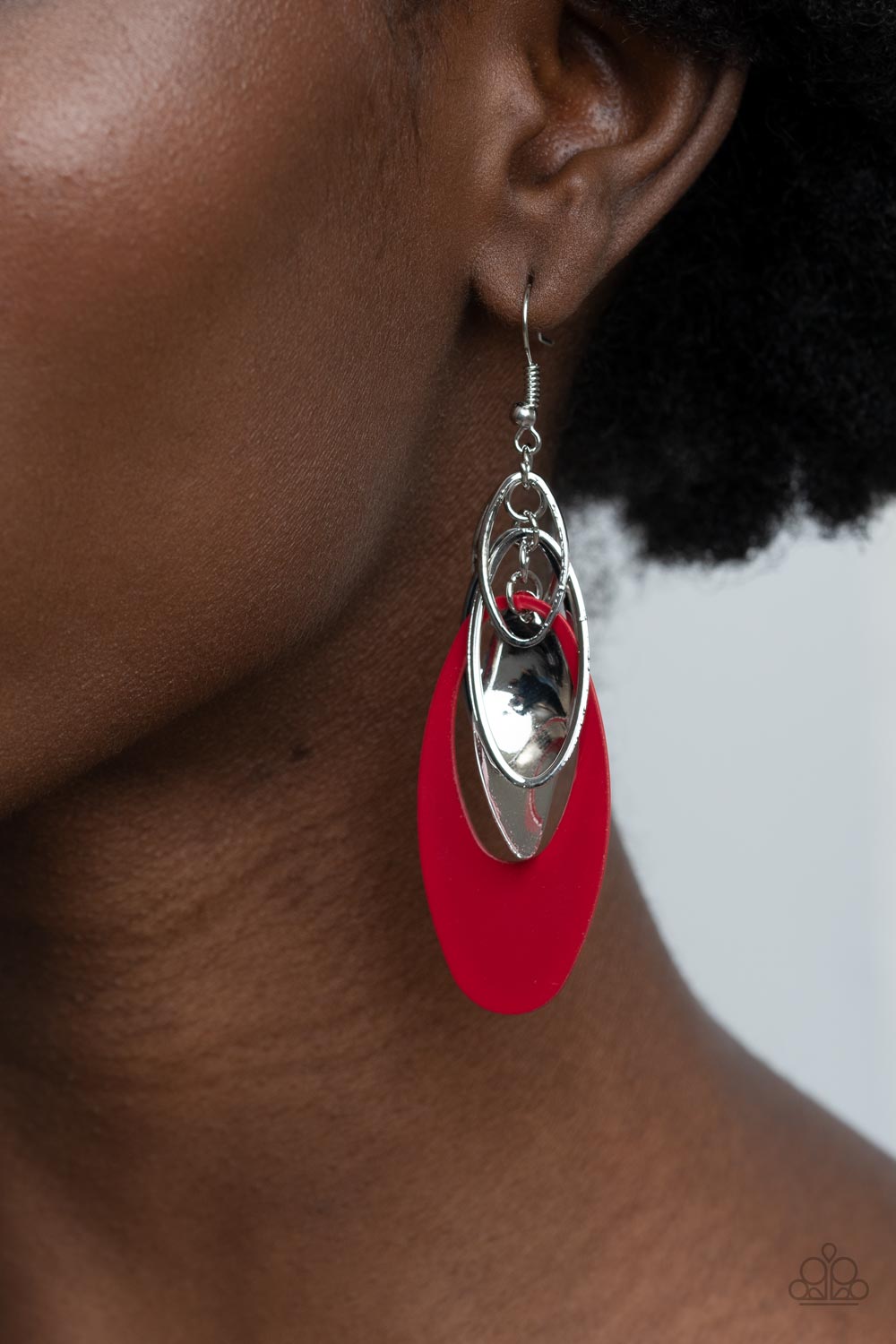 Paparazzi ♥ Ambitious Allure - Red ♥ Earrings