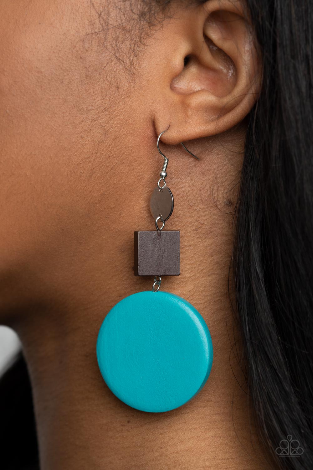 Paparazzi ♥ Modern Materials - Blue ♥ Earrings