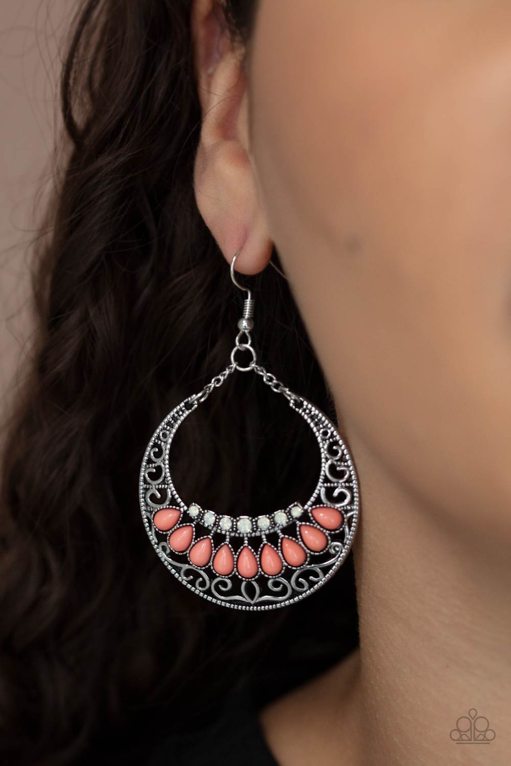 Paparazzi ♥ Crescent Couture - Orange ♥ Earrings