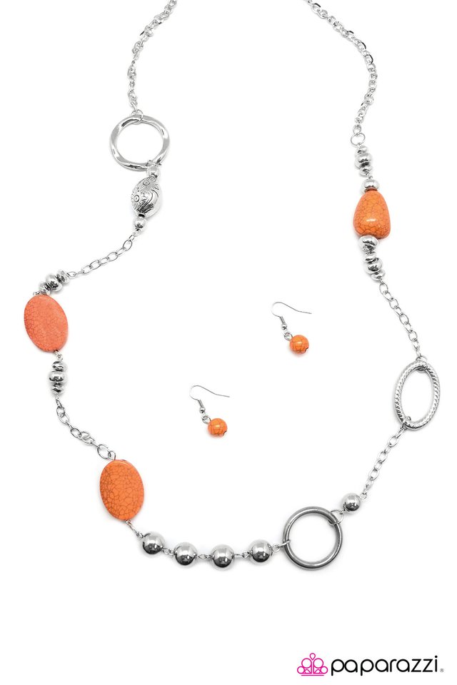 Paparazzi ♥ Make the Most Of It - Orange ♥ Necklace