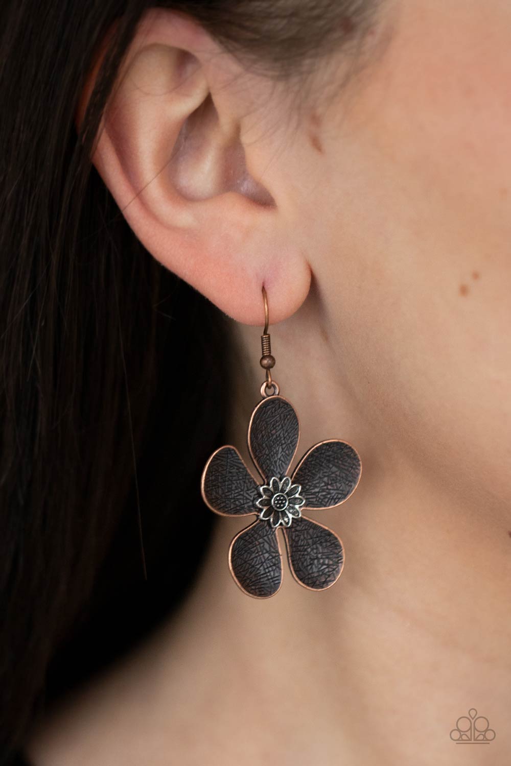 Paparazzi ♥ Fresh Florals - Copper ♥ Earrings