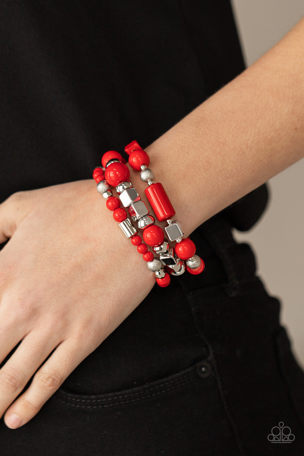 Paparazzi ♥ Perfectly Prismatic - Red ♥ Bracelet