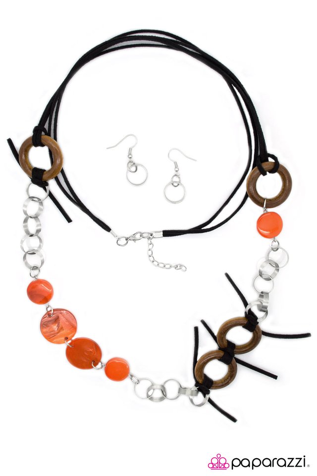 Paparazzi ♥ Tied Me Over - Orange ♥ Necklace