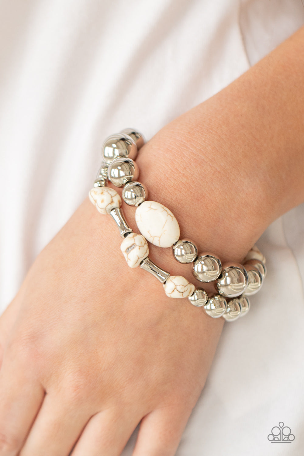 Paparazzi ♥ Authentically Artisan - White ♥ Bracelet