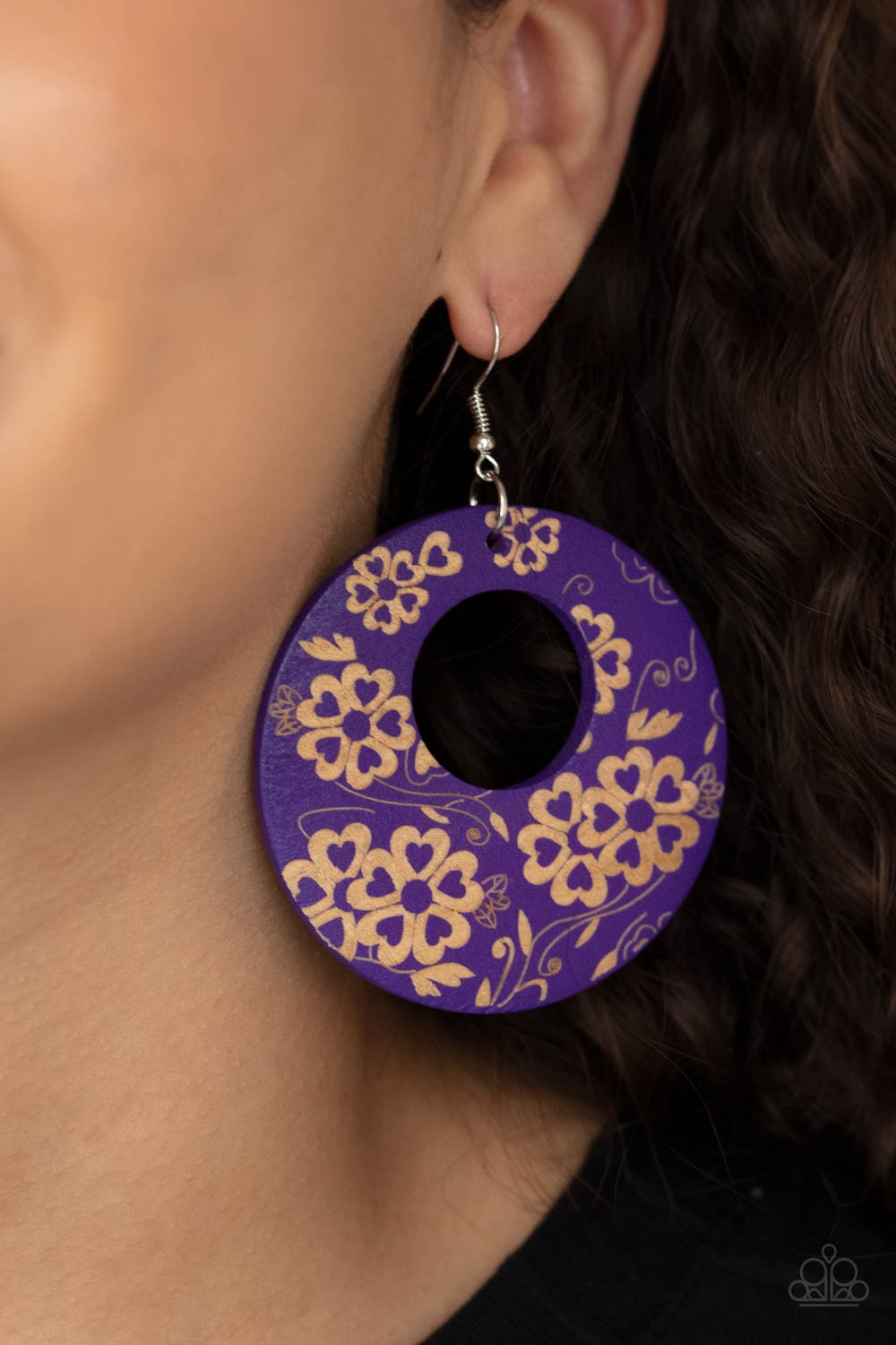 Paparazzi ♥ Galapagos Garden Party - Purple ♥ Earrings
