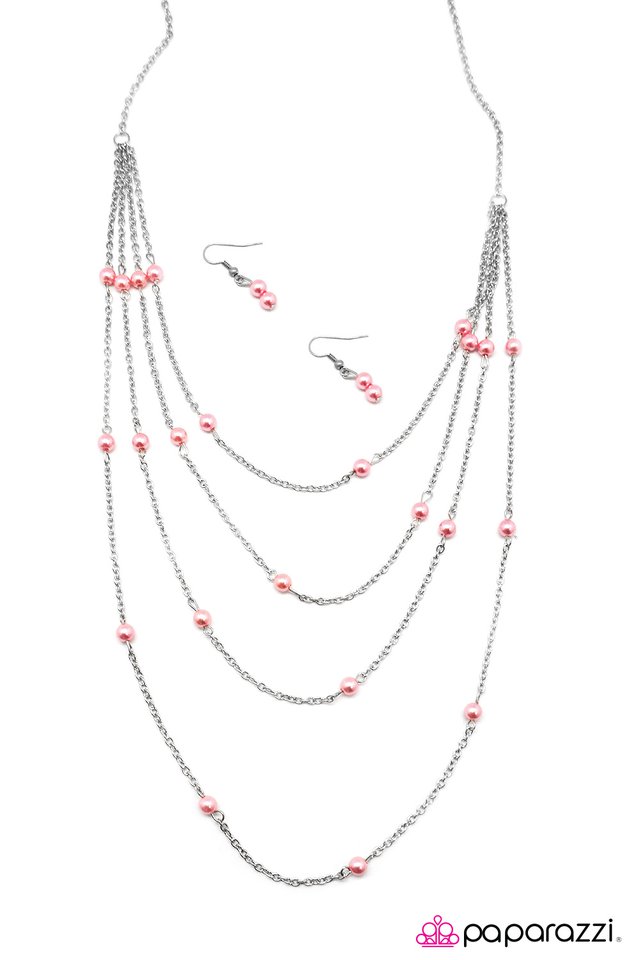 Paparazzi ♥ Its a Small World - Coral ♥ Necklace