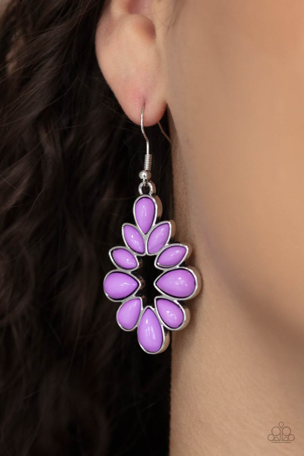 Paparazzi ♥ Burst Into TEARDROPS - Purple ♥ Earrings