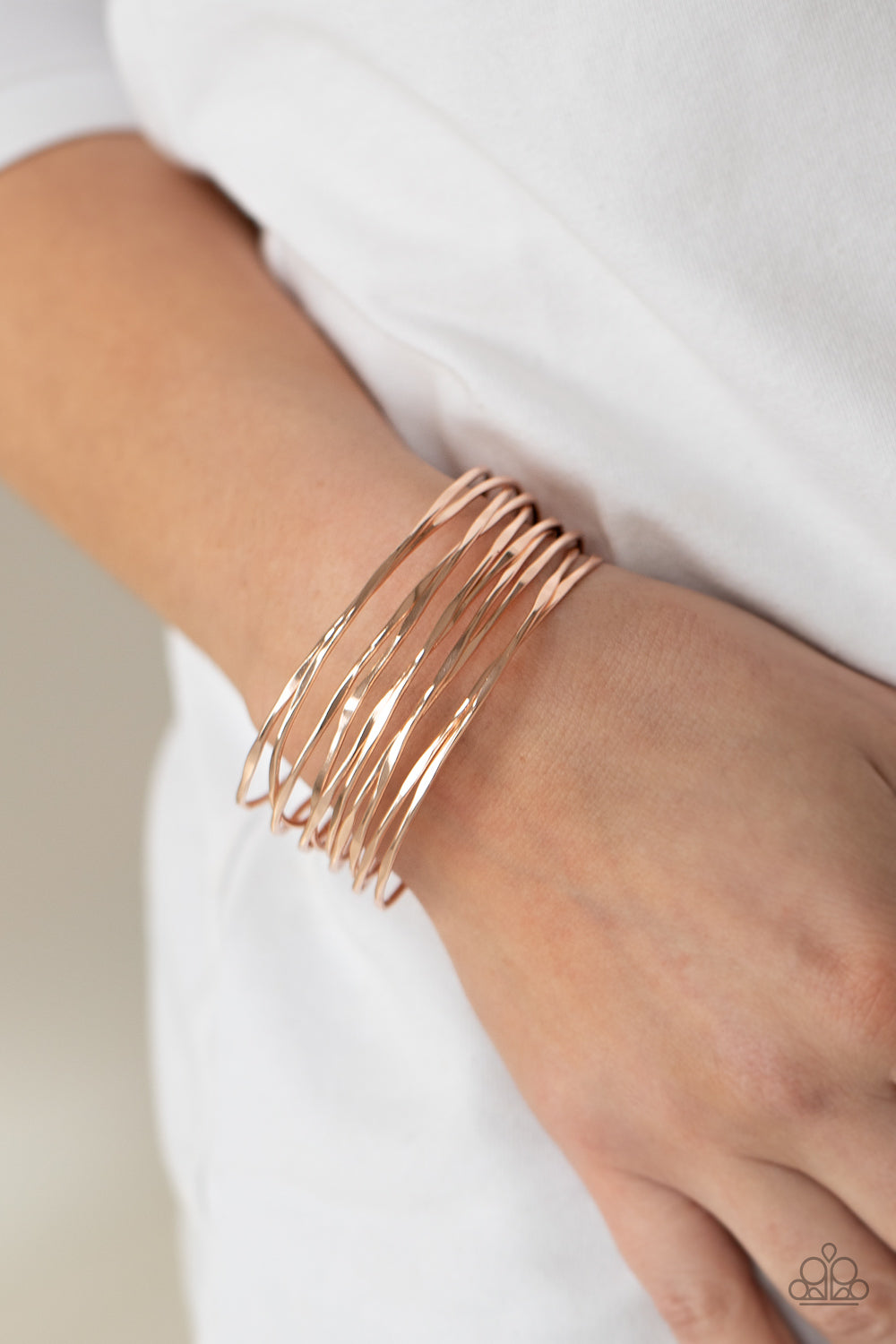 Paparazzi ♥ Nerves of Steel - Rose Gold ♥ Bracelet