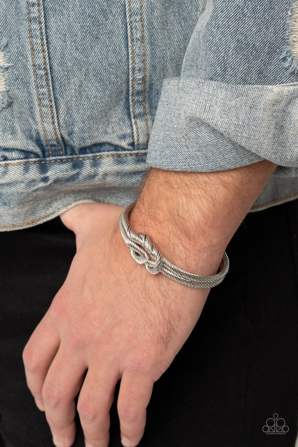 Paparazzi ♥ Nautical Grunge - Silver ♥ Mens Bracelet