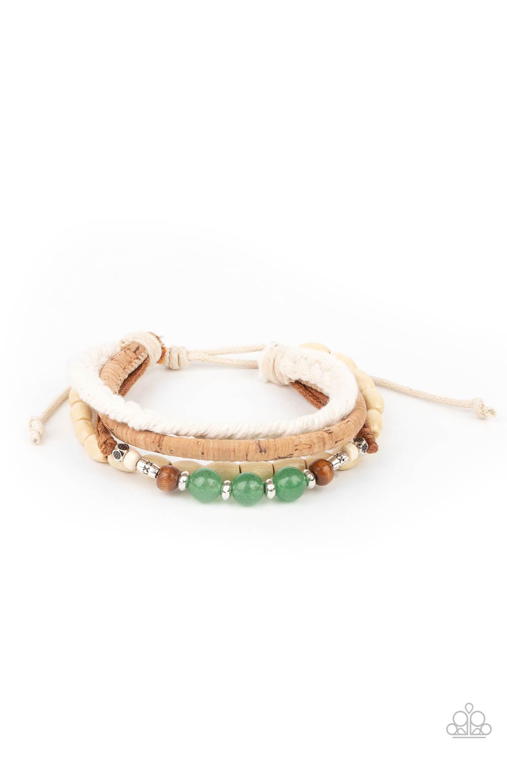 Paparazzi ♥ Natural-Born Navigator - Green ♥ Bracelet