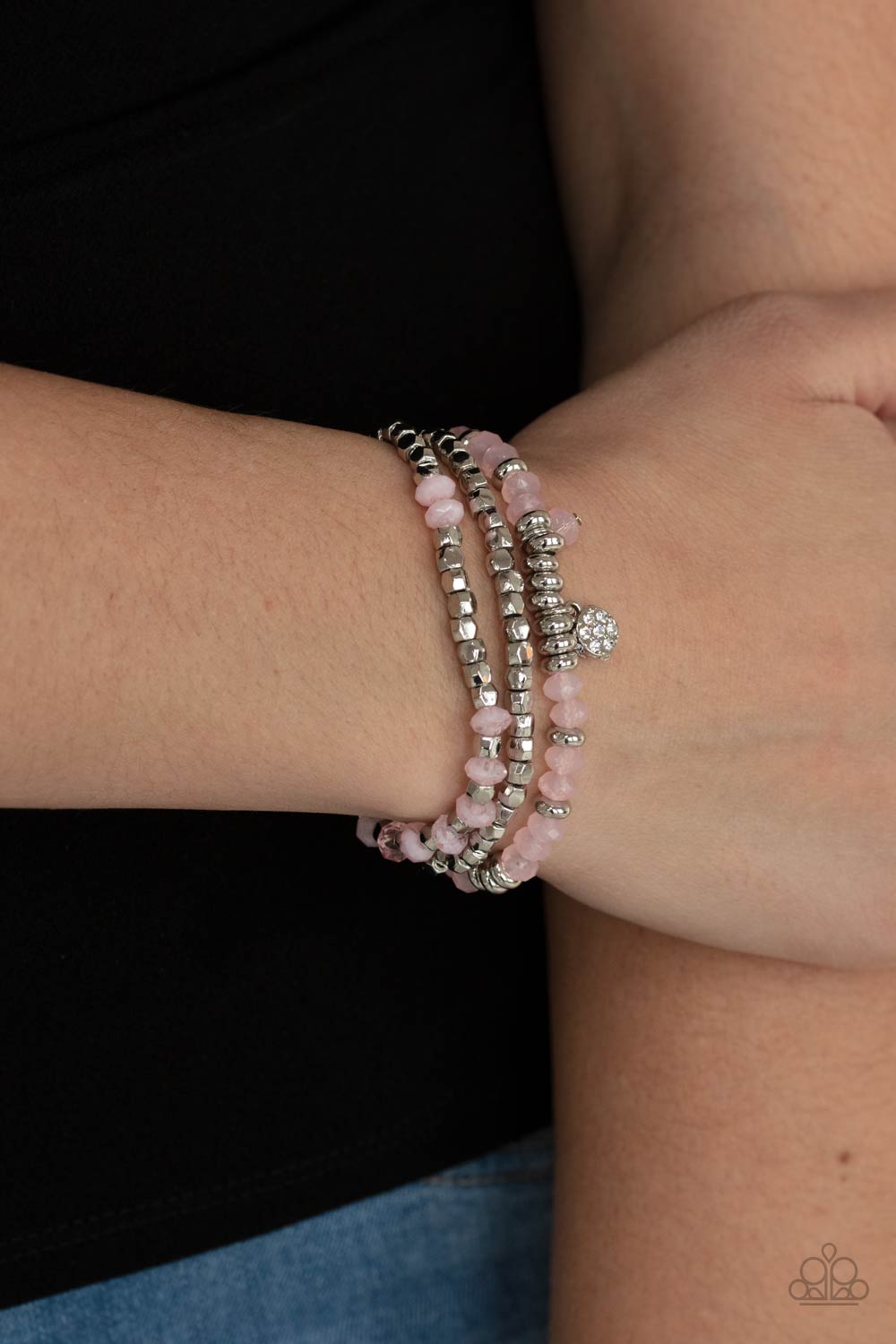 Paparazzi ♥ Glacial Glimmer - Pink ♥ Bracelet