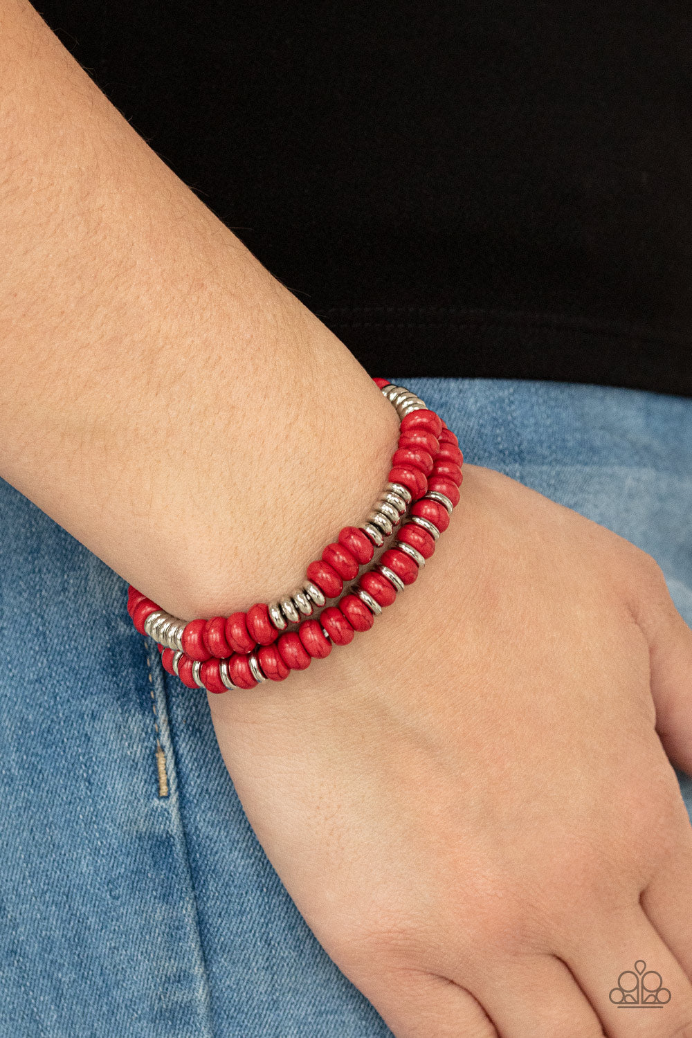 Paparazzi ♥ Desert Rainbow - Red ♥ Bracelet