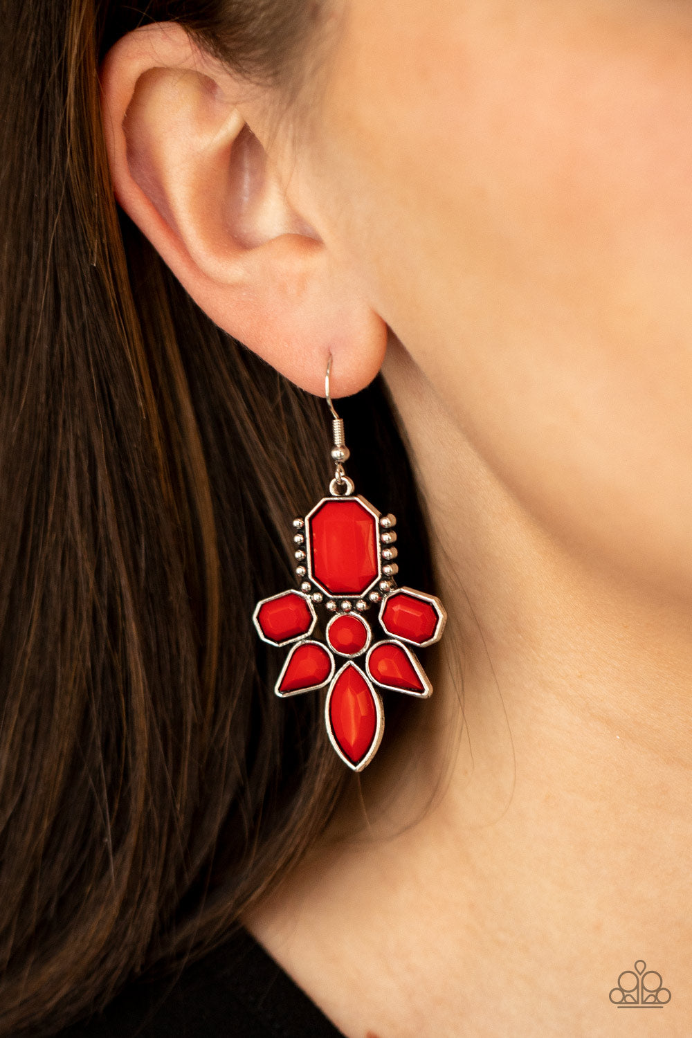 Paparazzi ♥ Vacay Vixen - Red ♥ Earrings