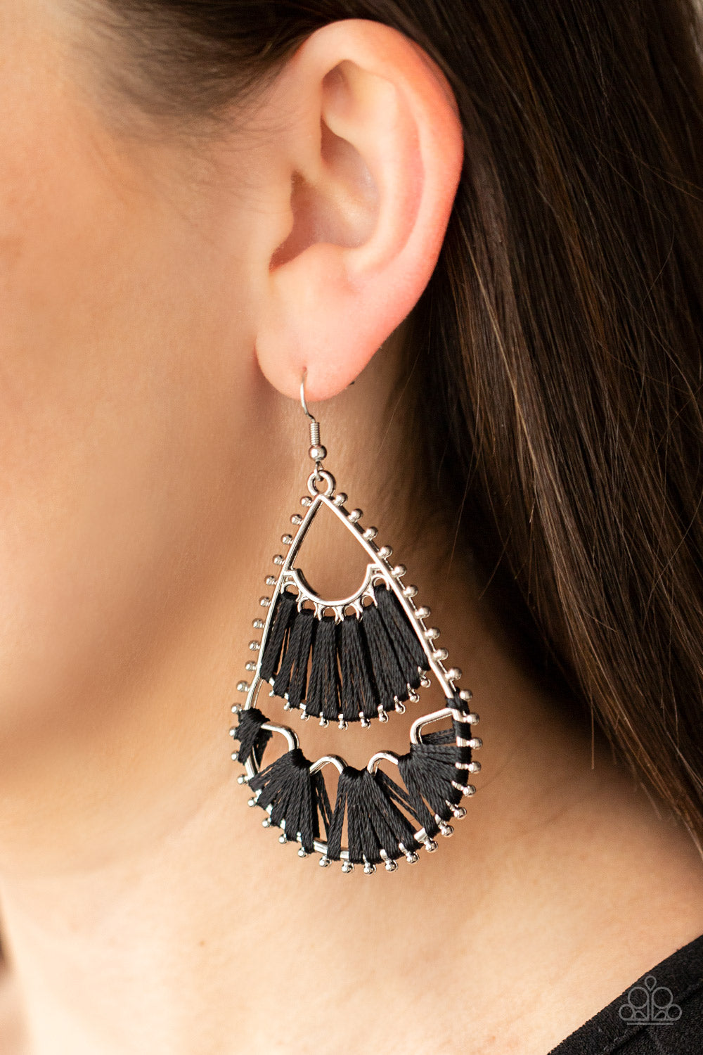 Paparazzi ♥ Samba Scene - Black ♥ Earrings