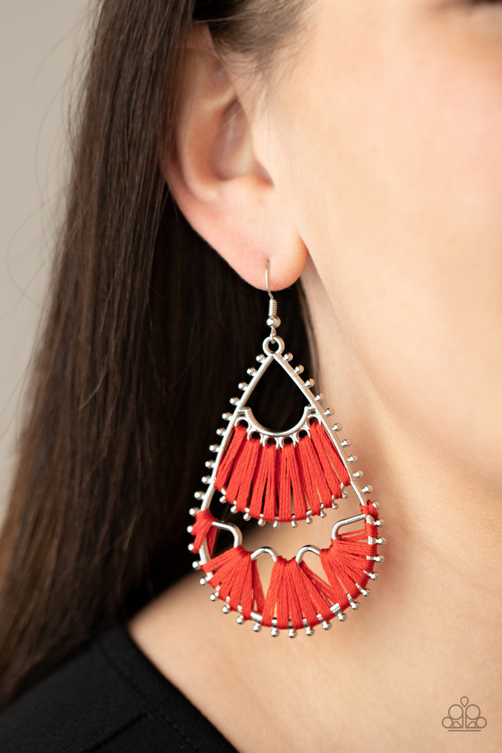 Paparazzi ♥ Samba Scene - Red ♥ Earrings