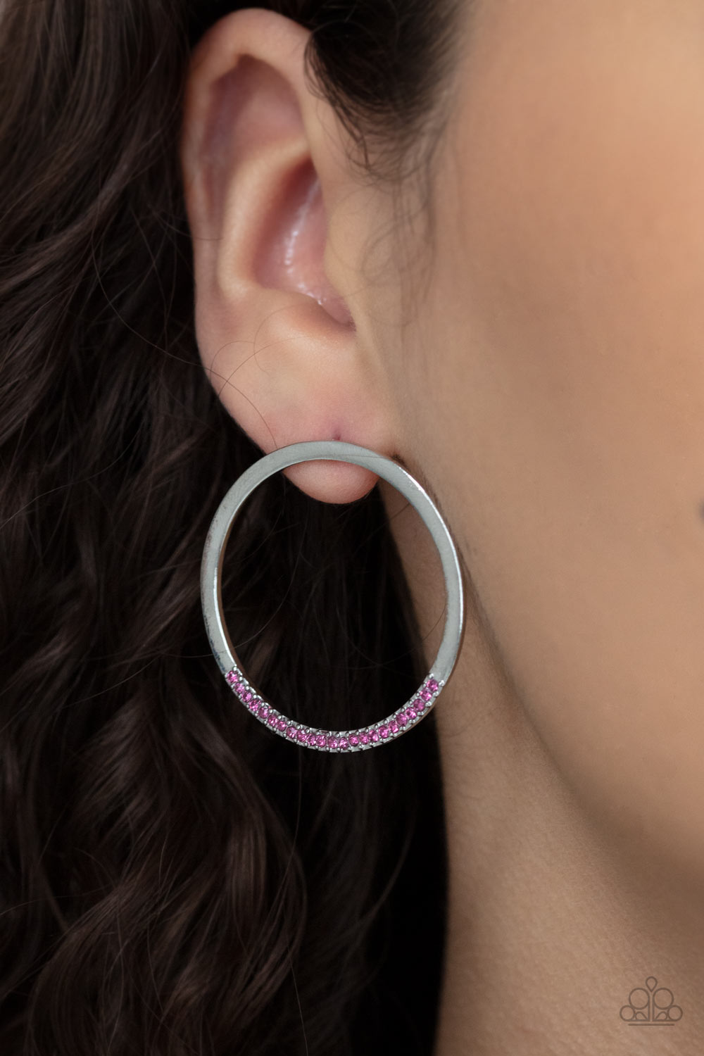 Paparazzi ♥ Spot On Opulence - Pink ♥ Post Earrings