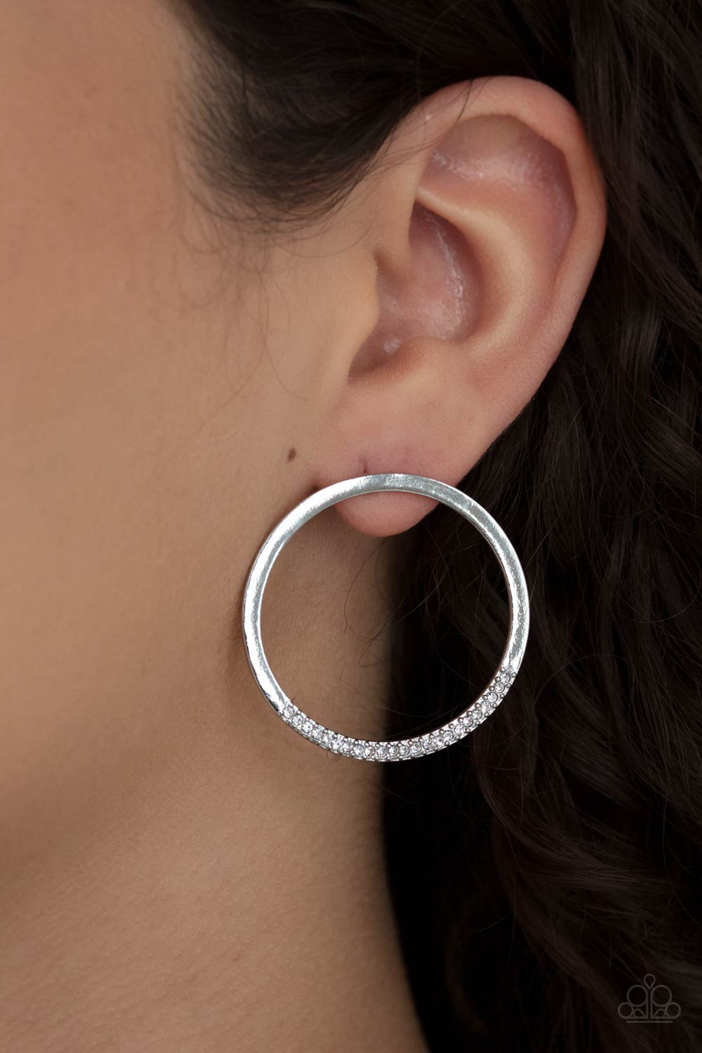 Paparazzi ♥ Spot On Opulence - White ♥ Post Earrings