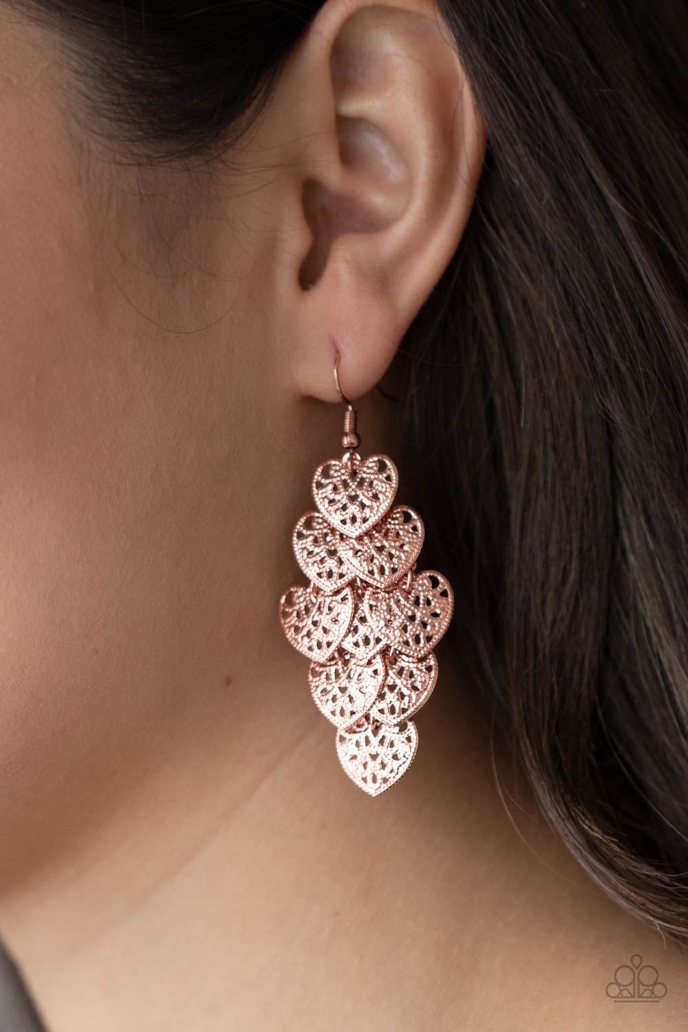 Paparazzi ♥ Shimmery Soulmates - Copper ♥ Earrings