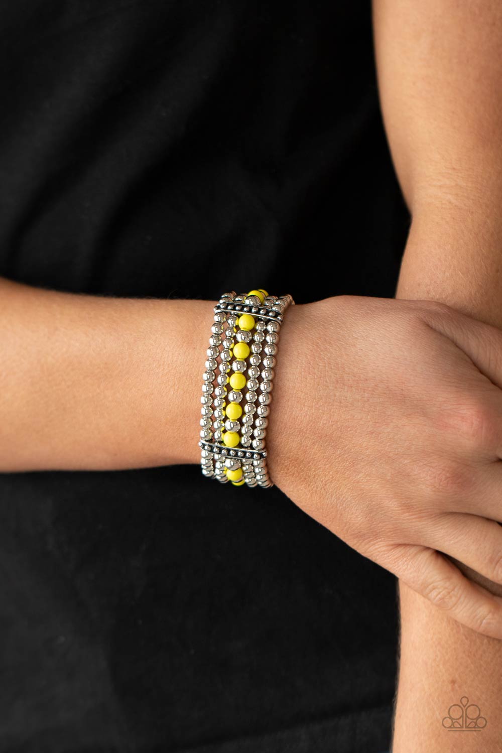 Paparazzi ♥ Gloss Over The Details - Yellow ♥ Bracelet