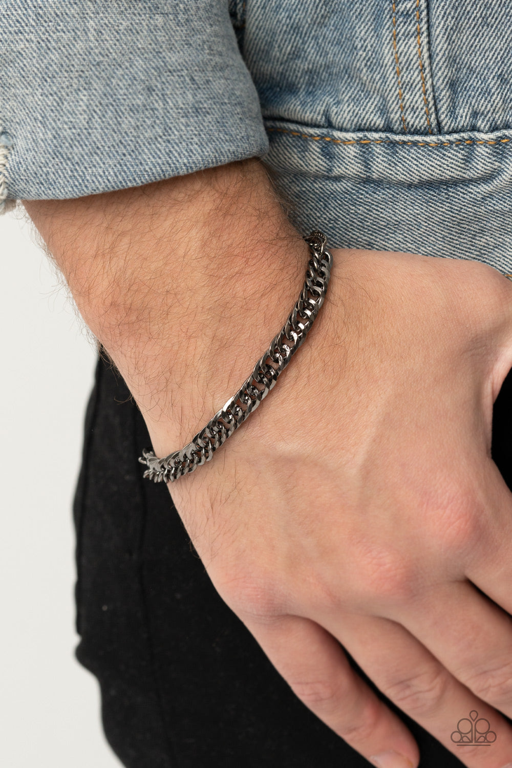 Paparazzi ♥ Very Valiant - Black ♥ Mens Bracelet