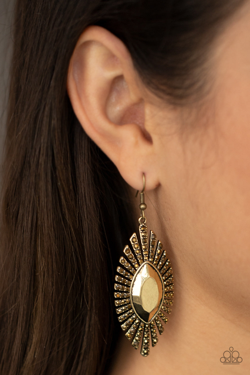 Paparazzi ♥ Who Is The FIERCEST Of Them All - Brass ♥ Earrings