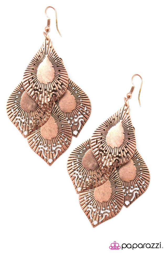 Paparazzi ♥ From Dusk Til Dawn - Copper ♥ Earrings