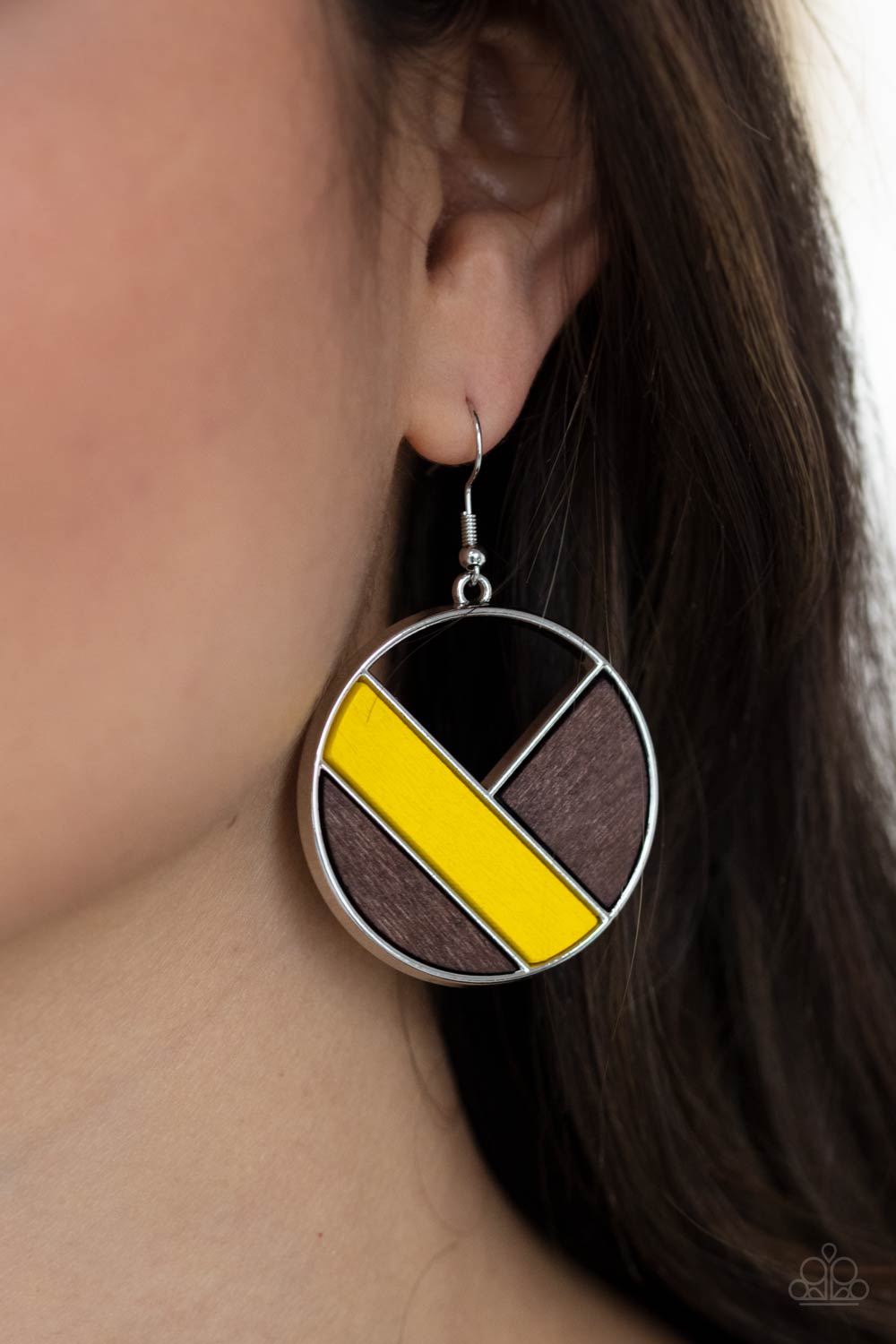 Paparazzi ♥ Dont Be MODest - Yellow ♥ Earrings
