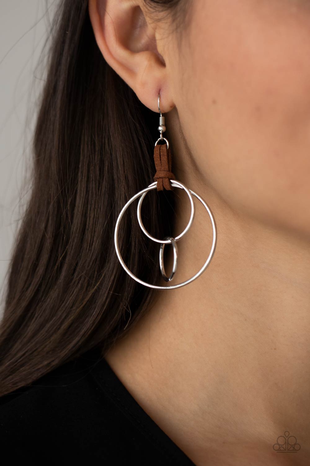 Paparazzi ♥ Fearless Fusion - Brown ♥ Earrings