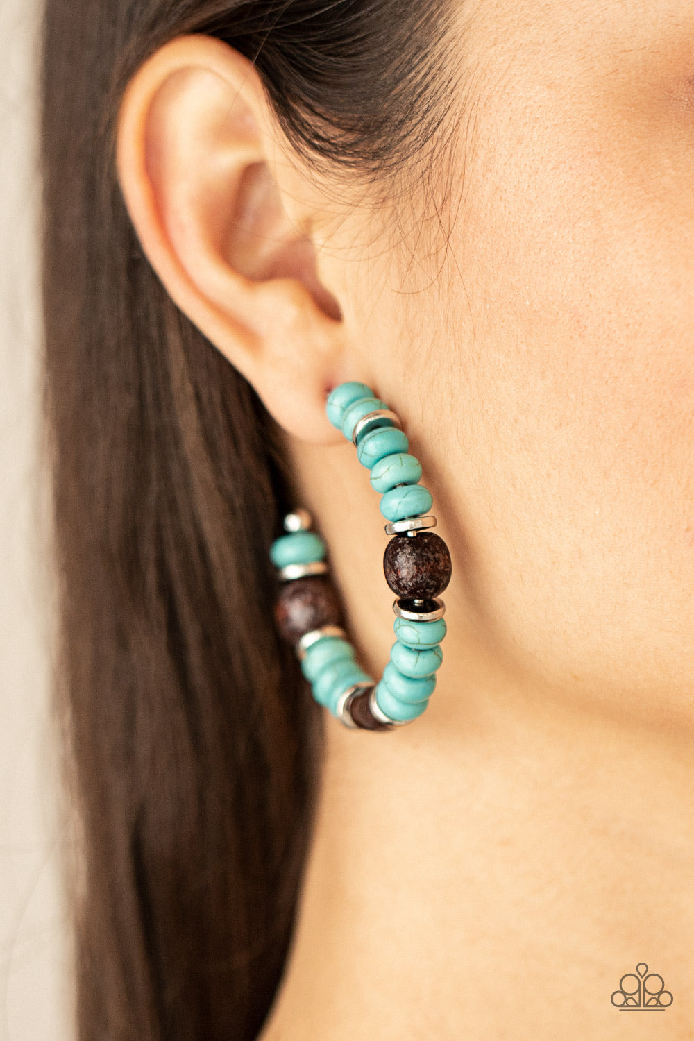 Paparazzi ♥ Definitely Down-To-Earth - Blue ♥ Earrings