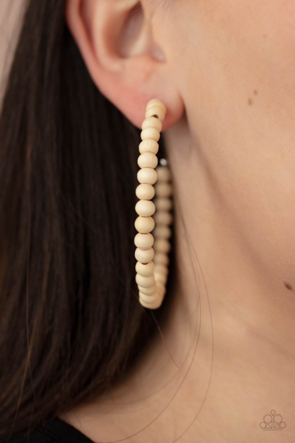 Paparazzi ♥ Should Have, Could Have, WOOD Have - White ♥ Earrings