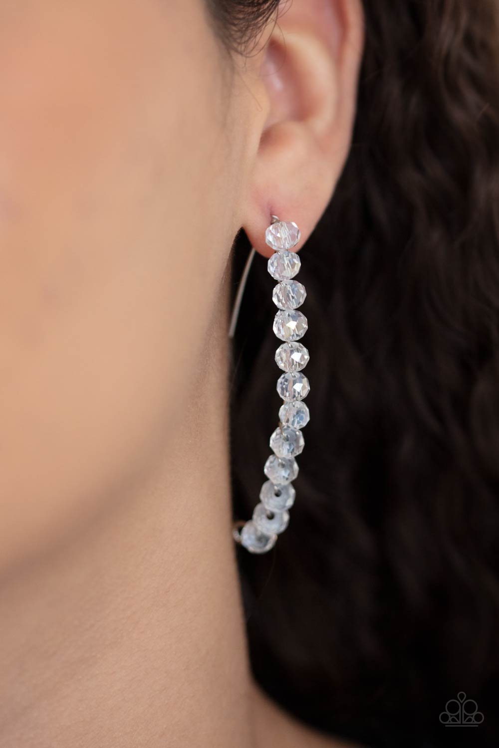 Paparazzi ♥ GLOW Hanging Fruit - White ♥ Post Earrings