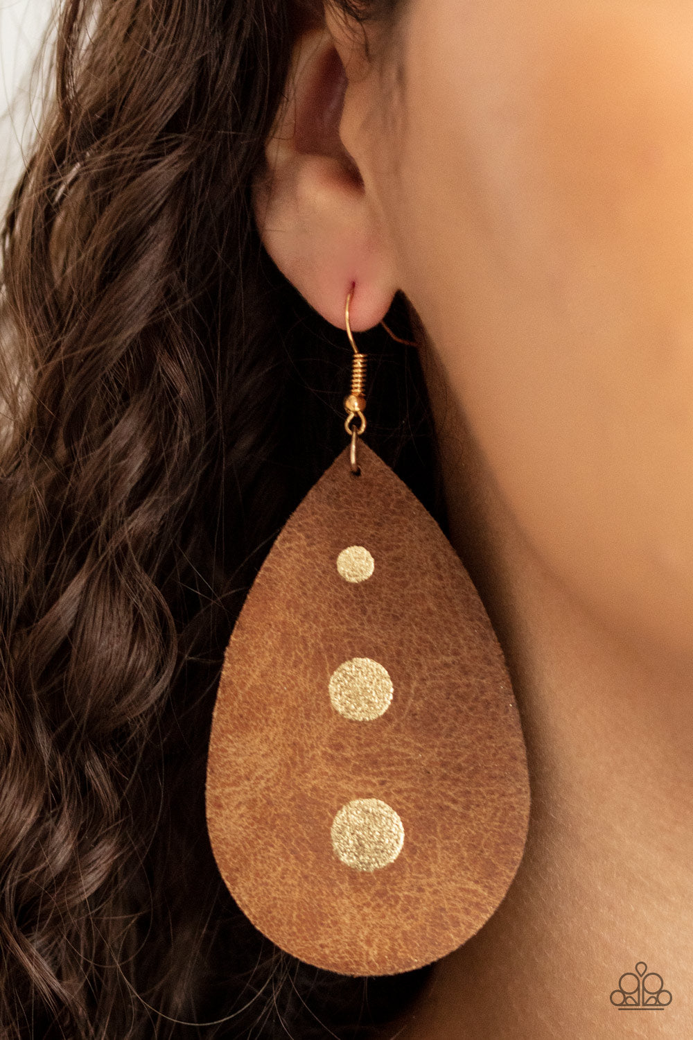 Paparazzi ♥ Rustic Torrent - Gold ♥ Earrings
