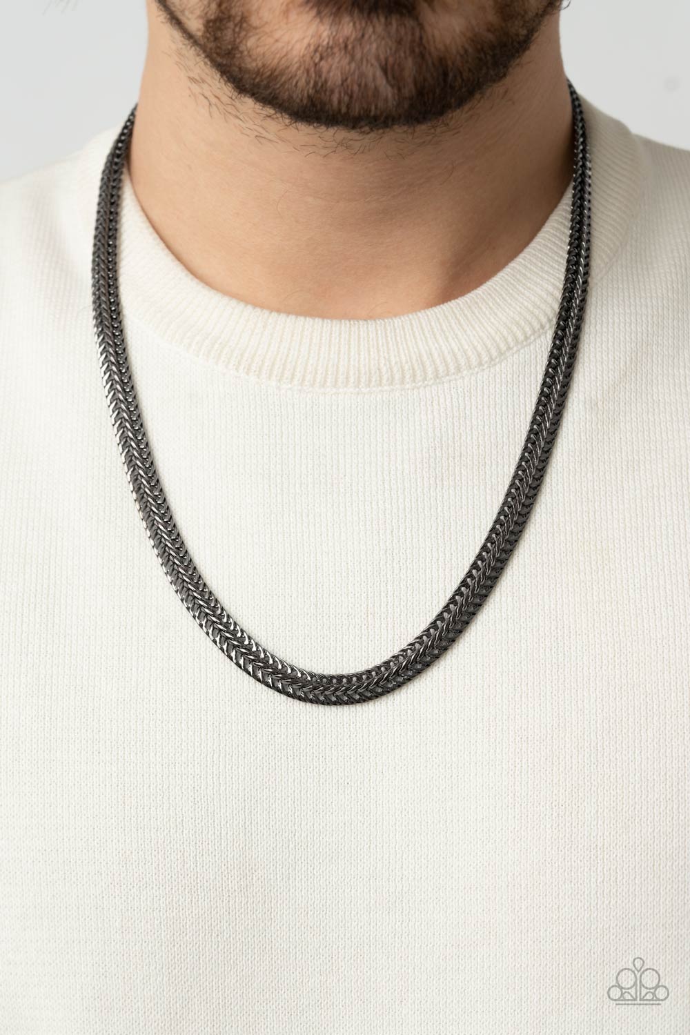 Paparazzi ♥ Extra Extraordinary - Black ♥ Mens Necklace