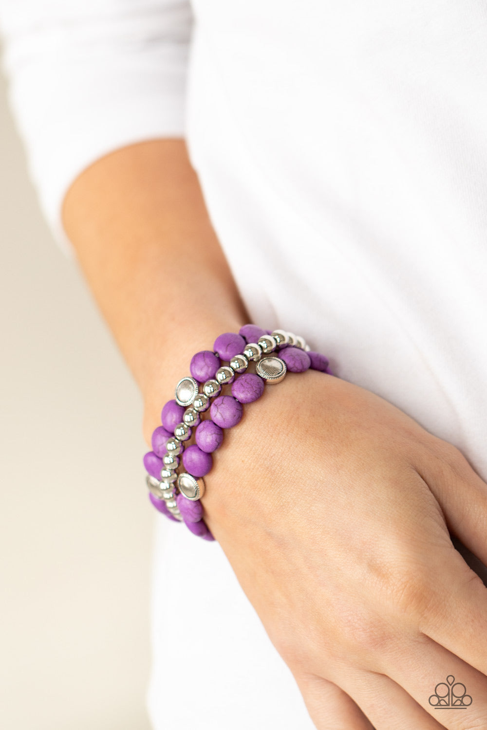 Paparazzi ♥ Desert Verbena - Purple ♥ Bracelet
