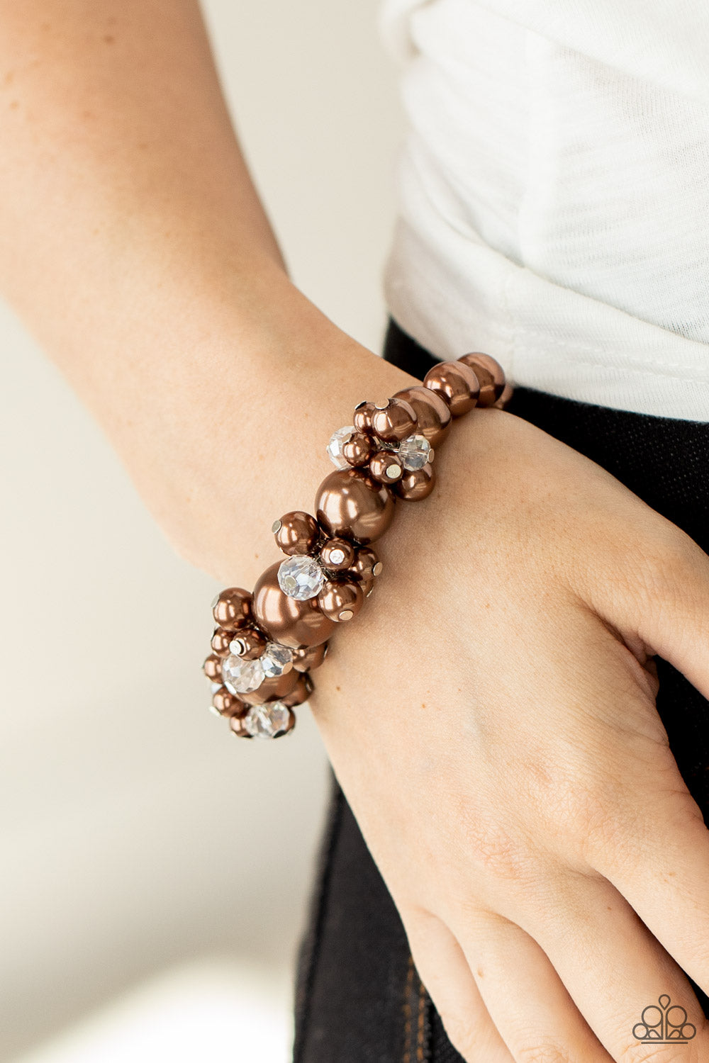 Paparazzi ♥ Upcycled Upscale - Brown ♥ Bracelet