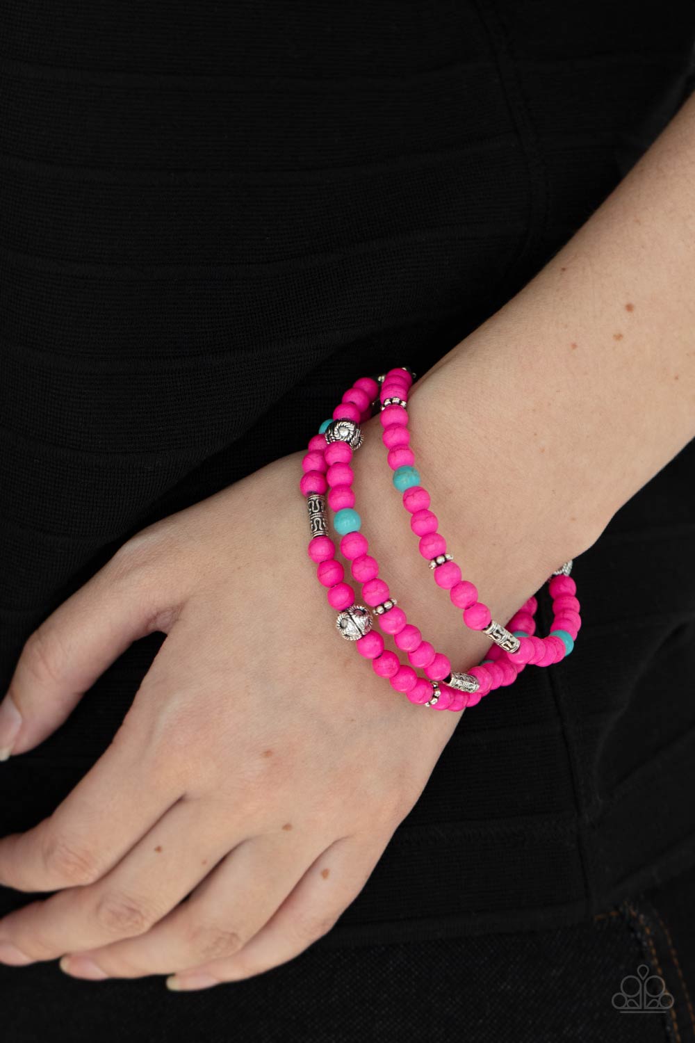 Paparazzi ♥ Desert Decorum - Pink ♥ Bracelet