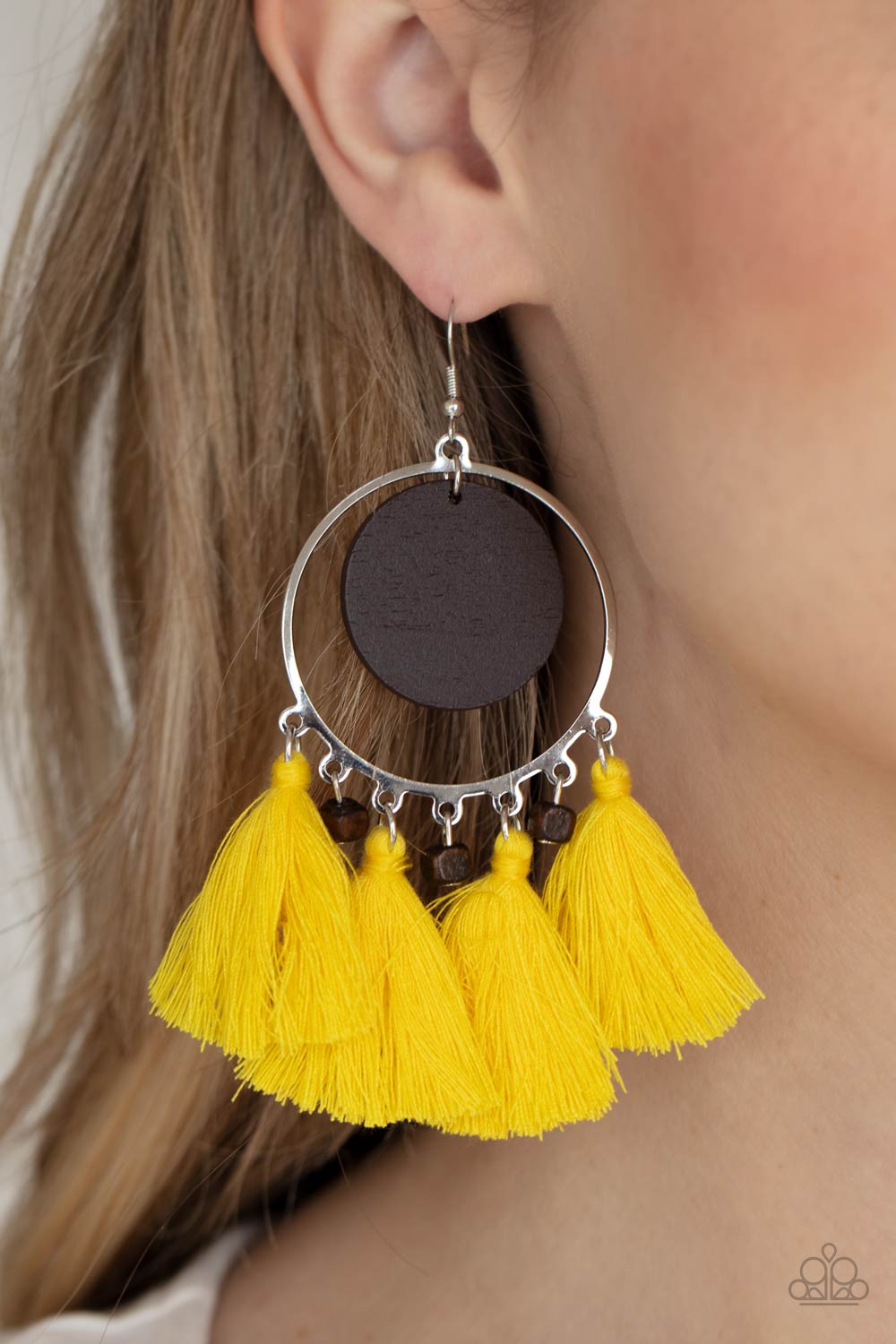 Paparazzi ♥ Yacht Bait - Yellow ♥ Earrings