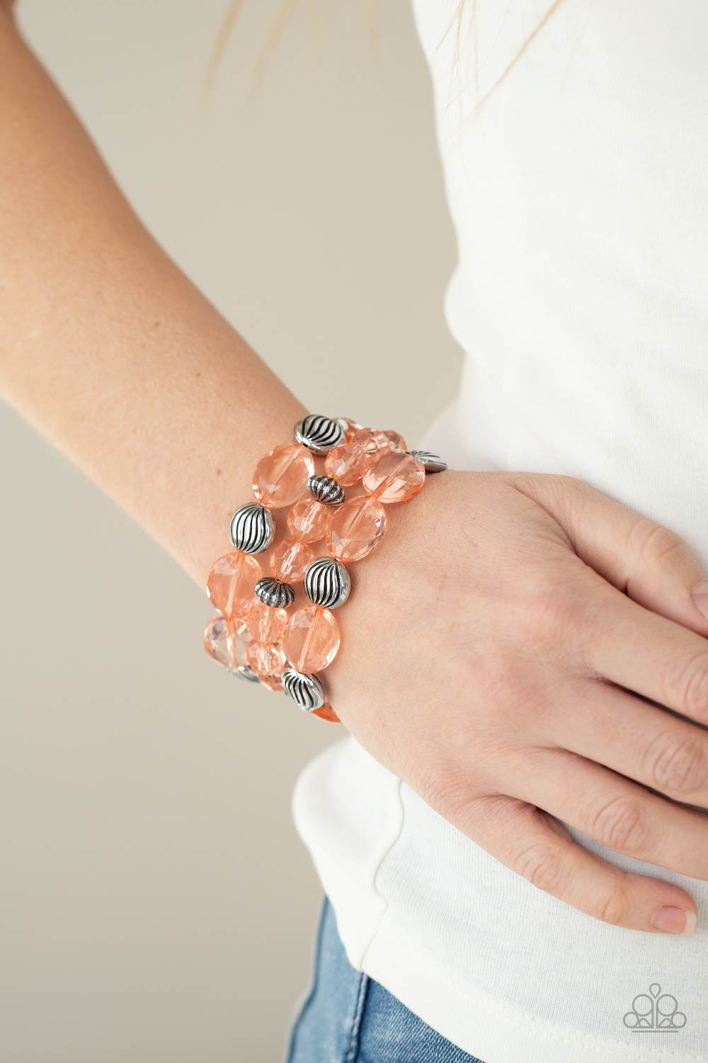 Paparazzi ♥ Crystal Charisma - Orange ♥ Bracelet