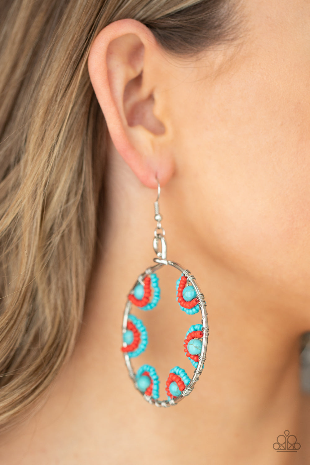 Paparazzi ♥ Off The Rim - Blue ♥ Earrings