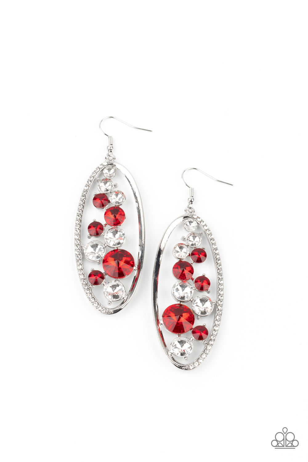 Paparazzi ♥ Rock Candy Bubbly - Red ♥ Earrings
