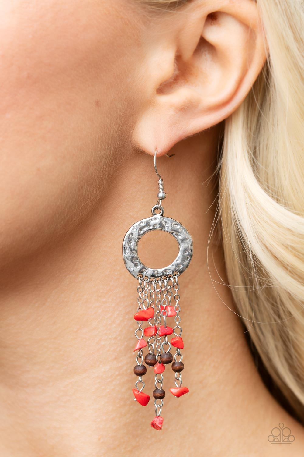 Paparazzi ♥ Primal Prestige - Red ♥ Earrings