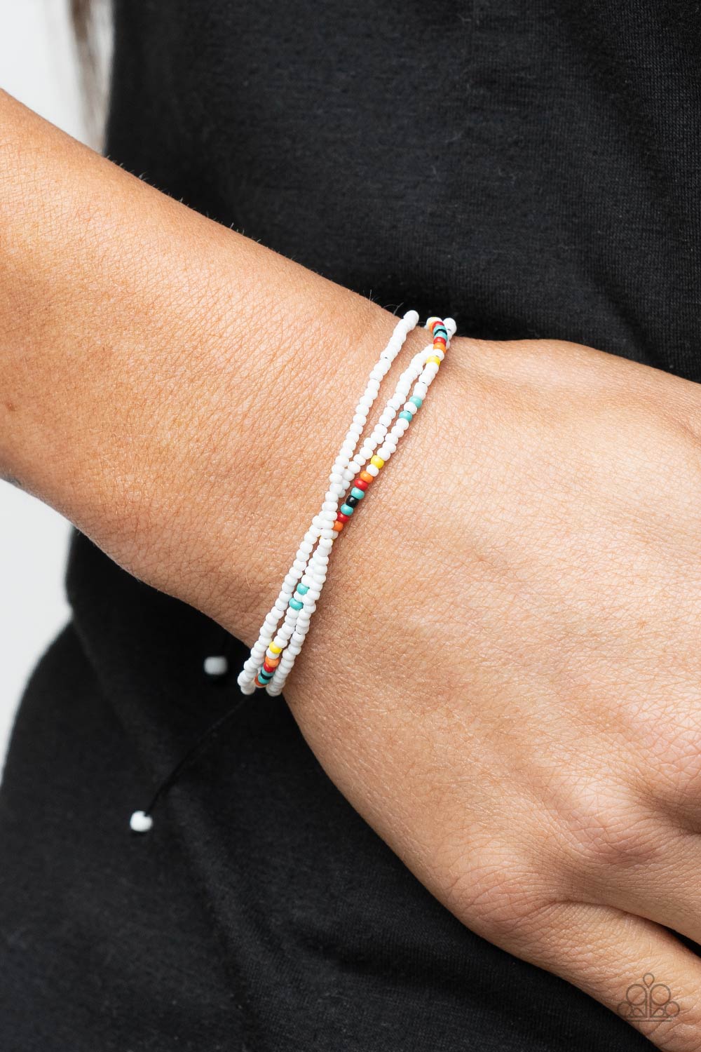 Paparazzi ♥ Basecamp Boyfriend - White ♥ Bracelet