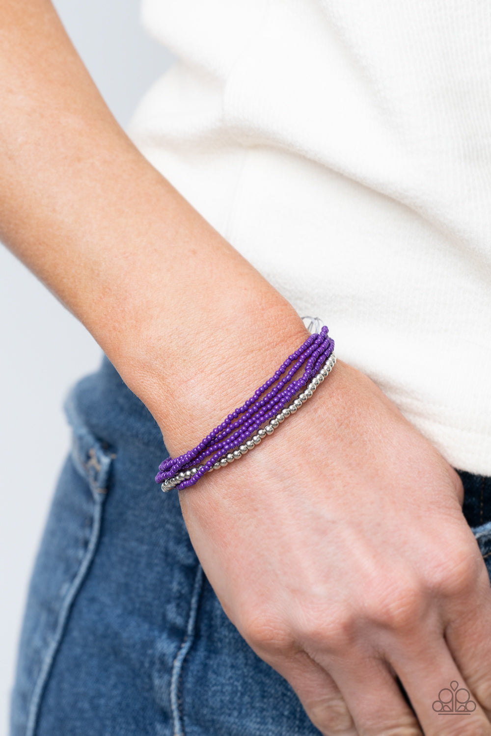 Paparazzi ♥ All Beaded Up - Purple ♥ Bracelet