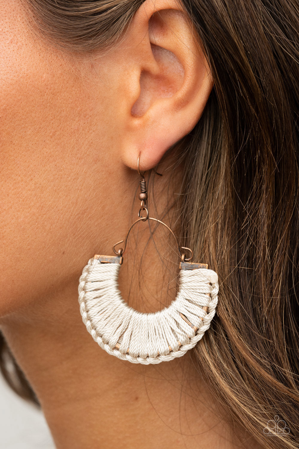 Paparazzi ♥ Threadbare Beauty - Copper ♥ Earrings