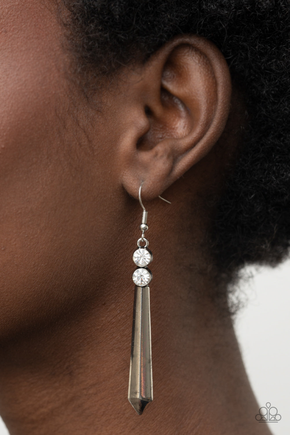 Paparazzi ♥ Sparkle Stream - White ♥ Earrings