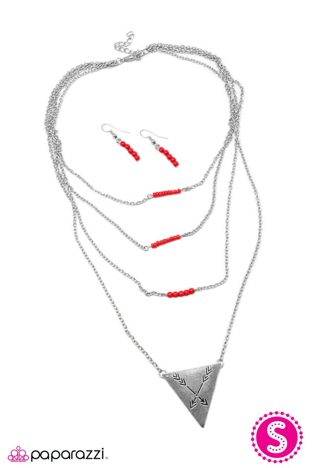 Paparazzi ♥ Archer FF - Red ♥ Necklace