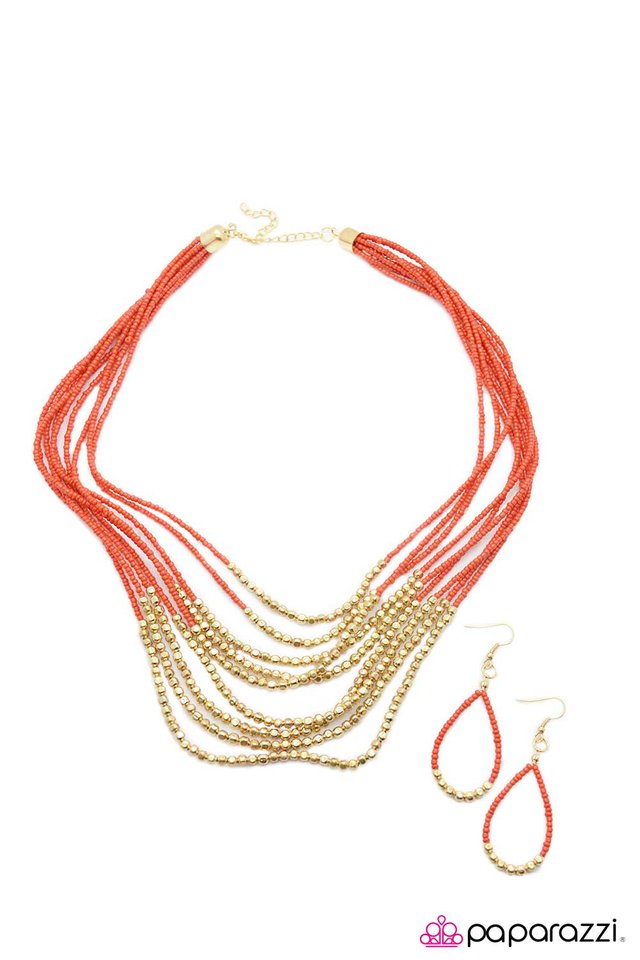 Paparazzi ♥ Terracotta Tango - Orange ♥ Necklace