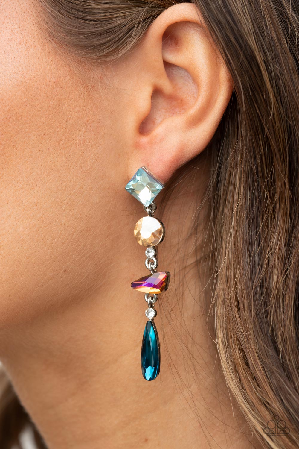 Paparazzi ♥ Rock Candy Elegance - Multi ♥ Post Earrings
