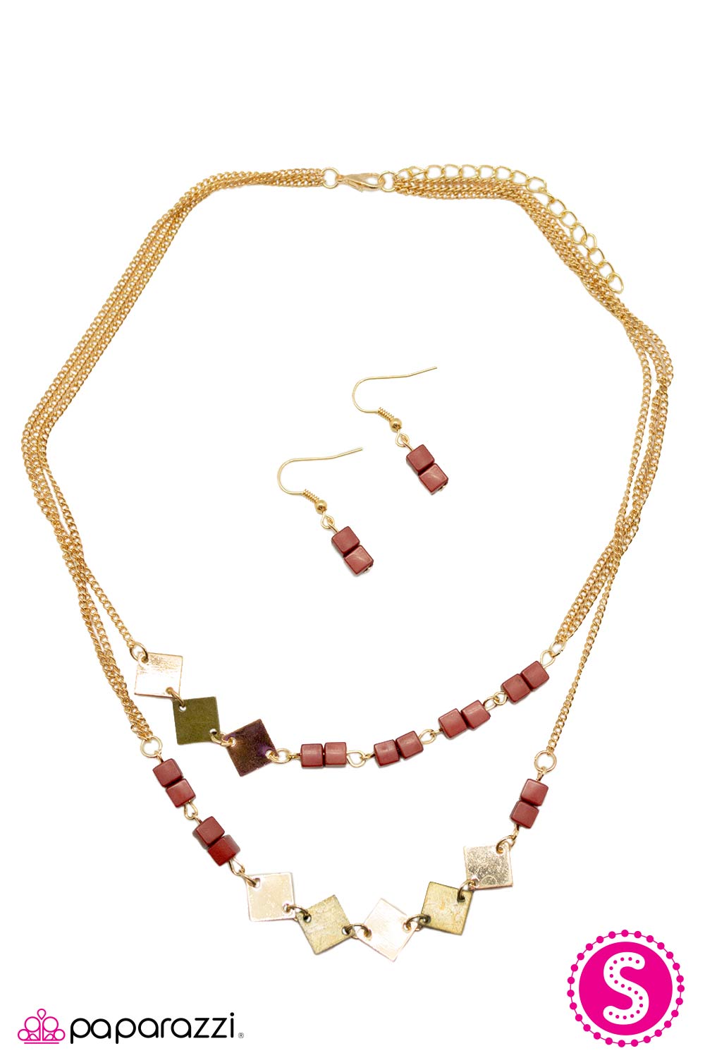 Paparazzi ♥ Desert Diamonds - Brown ♥ Necklace